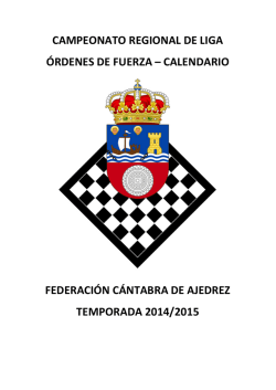 Orden de Fuerzas - Federación Cántabra de Ajedrez
