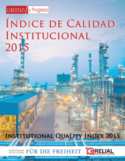 Indice de Calidad Institucional 2015 - Libertad y Progreso on-line