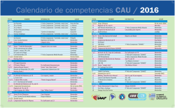 Calendario Anual 2016 - Confederación Atlética del Uruguay