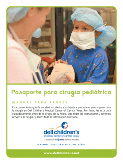 Pasaporte para cirug a pediatrica - Dell Children`s Medical Center of