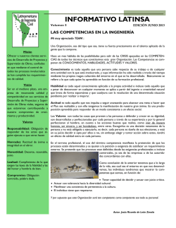 INFORMATIVO LATINSA - Latinoamericana de Ingeniería Civil