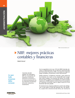 NIIF: mejores prácticas contables y financieras