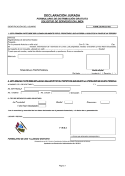 formulario de solicitud de servicios en línea