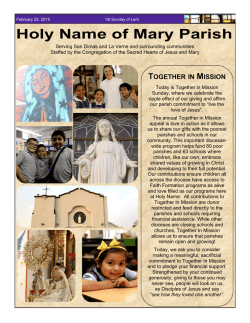 February 22, 2015 - Holy Name of Mary Parish