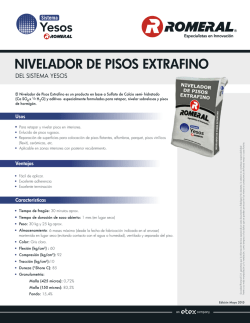 54 Sistema Yeso Nivelador de Pisos Extrafino 2015