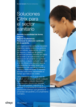 Soluciones Citrix para el sector sanitario