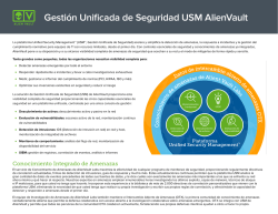 Gestión Unificada de Seguridad USM AlienVault