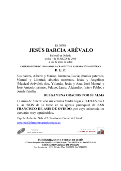 JESÚS BARCIA ARÉVALO - Funeraria Santa Teresa. Asturias