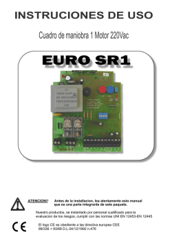 EURO SR1 - Motores para automatizar todo tipo de puertas