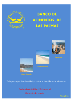 Dossier 2015 - Banco de Alimentos de Las Palmas