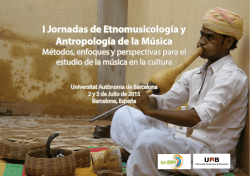 I Jornadas de Etnomusicología y Antropología de la Música