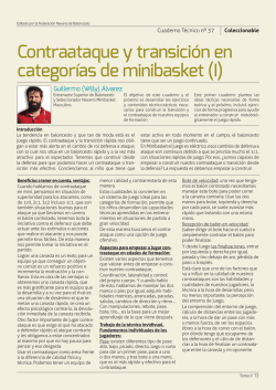 Contraataque y transición en categorías de minibasket