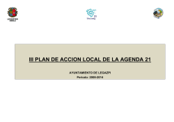 III PLAN DE ACCION LOCAL DE LA AGENDA 21
