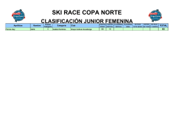 CLASIFICACION CATEGORIAS SKI RACE COPA NORTE 2015