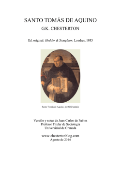 GK Chesterton Santo Tomas de Aquino