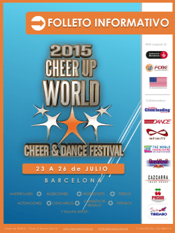 FOLLETO INFORMATIVO - Cheer Up World 2015
