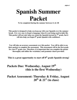 Spanish Summer Packet