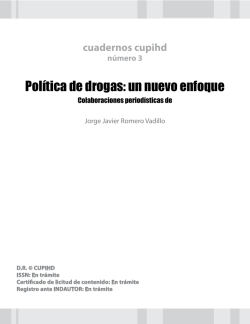 Política de drogas: un nuevo enfoque