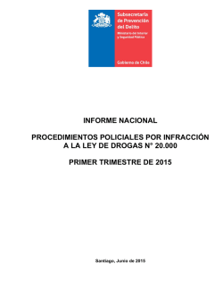 informe nacional procedimientos policiales por infracción a la ley de