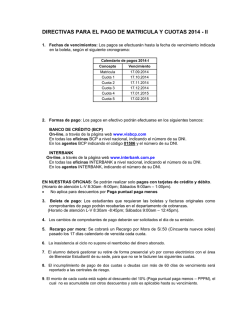 directivas para el pago de matricula y cuotas 2014 - ii - Smart