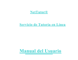 Bienvenido al Manual de NetTutor