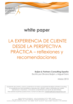 white paper LA EXPERIENCIA DE CLIENTE