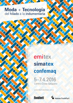Brochure 2016 - Emitex Simatex Confemaq