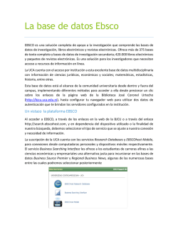 La base de datos Ebsco - Biblioteca José Coronel Urtecho