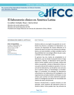 El laboratorio clínico en América Latina