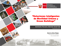 “Soluciones Inteligentes de Movilidad Urbana y Green Buildings”