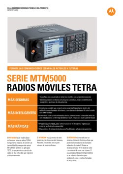 SERIE MTM5000 RADIOS MÓVILES TETRA
