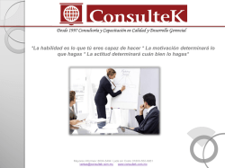 Descargue Presentación Consultek ( Versión PDF )