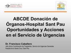 ABCDE-Sant Pau. Planteamiento de la opción de órganos para