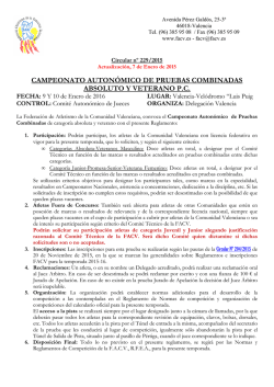 2015-229 Actualización Campeonato Autonomico Pruebas