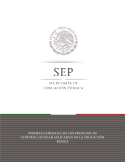 PDF - Control Escolar - Secretaría de Educación Pública