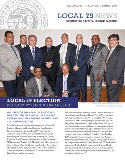 LocaL 79 News - Construction & General Building Laborers` Local 79