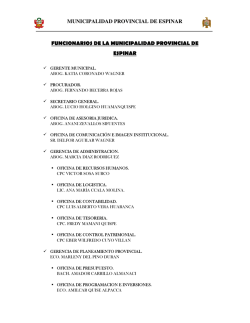 Descargar Lista de Funcionarios - Municipalidad Provincial de Espinar