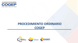 procedimiento ordinario cogep - Escuela de la Funcion Judicial