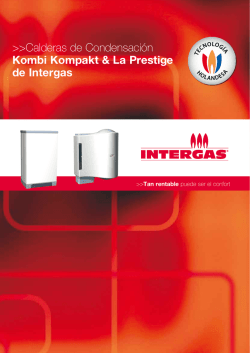 Calderas de Condensación Kombi Kompakt & La Prestige de Intergas