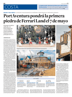 PortAventura pondrá la primera piedra de Ferrari Land el 7 de mayo