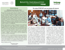 BOlEtíN INFORMAtivO - Instituto Nacional de Investigaciones