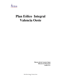 Plan Eólico Integral Valencia Oeste