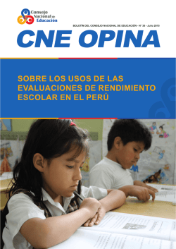 sobre los usos de las evaluaciones de rendimiento escolar en el perú