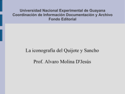 La iconografía del Quijote y Sancho Prof. Alvaro Molina D