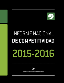 Informe nacIonal de Competitividad
