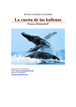 La cuesta de las ballenas - Revista literaria Katharsis