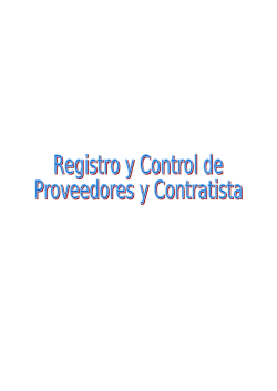 Modulo Registro y Control de Proveedores y Contratistas