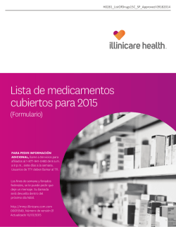Illinicare Health Lista de medicamentos cubiertos para 2015