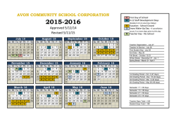 2015-2016 Calendar - Avon Community School Corporation