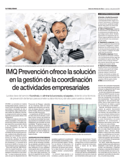 IMQ Prevención ofrece la solución en la gestión de la coordinación